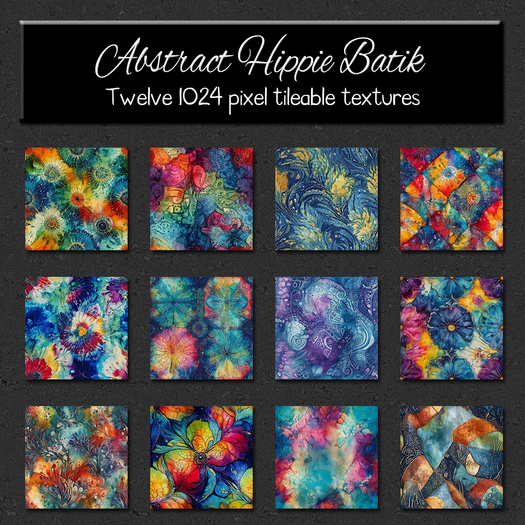 *Wallflowers* Abstract Hippie Batik