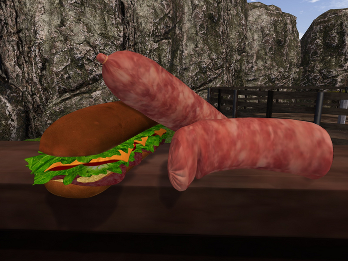 Subway Sandwich and Sausage with Eat Animation (Just ADD)
