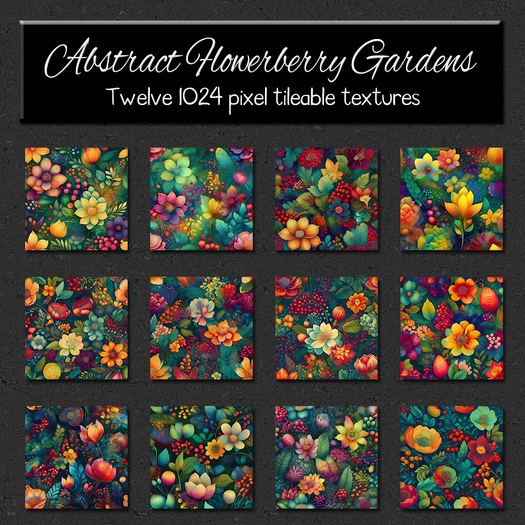 *Wallflowers* Abstract Flowerberry Gardens