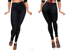 KATHLEEN'S JEANS FOR REBORN BODY-BLACK-PLUS