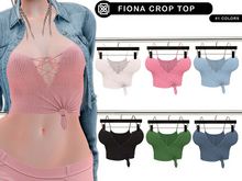 Addams "Fiona" Crop Top -Mesh- Maitreya, Belleza, Slink #FATPACK