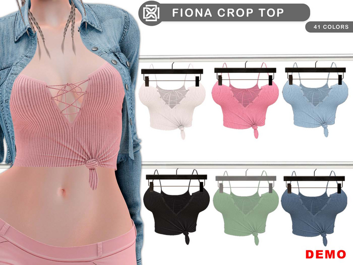 Addams "Fiona" Mesh Crop Top #DEMO
