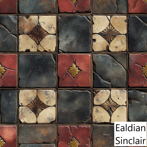Worn Inlaid Floor Seamless Texture
