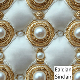 Pearl Encrusted White Silk Seamless Texture