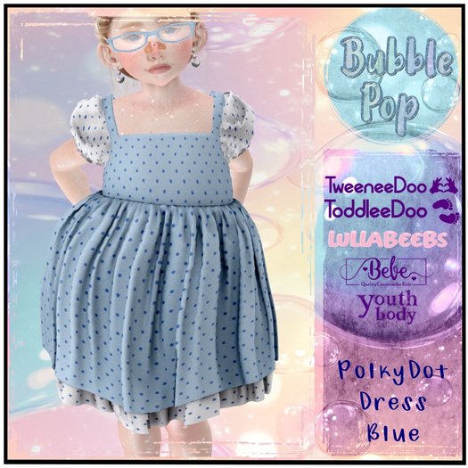 [BP] Blue PolkyDot Dress Lullabeebs (Add to Unpack)