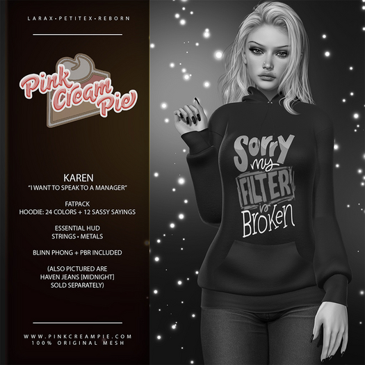 Karen Hoodie [DEMO] - Maitreya LaraX • PetiteX • eBody Reborn Hoodies