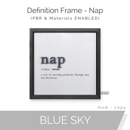 [-BLUE SKY-] Definition Frame - NAP (add)