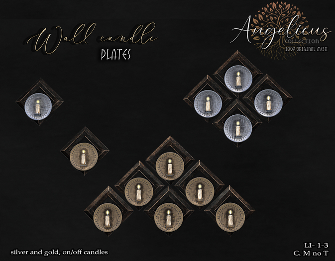 .AngelicUs.  Wall candle plates 