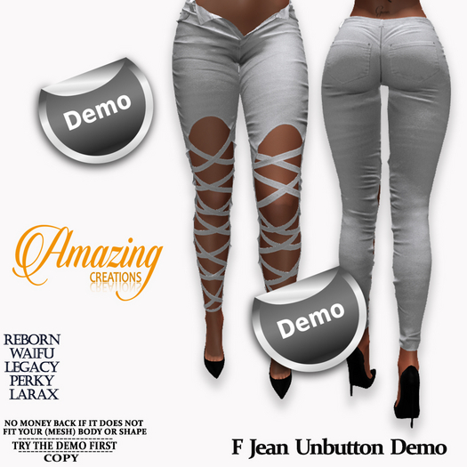 AmAzInG CrEaTiOnS F Jean  Unbutton Demo all the sets