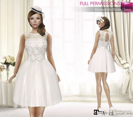 MAITREYA 5.3 LaraX FULL PERM FITMESH Sleeveless Boatneckline Tulle Ruffled Skirt Lace Bridal Dress with Bow