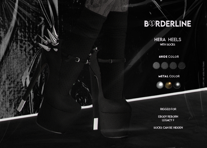 BORDERLINE - Hera Heels BLACK