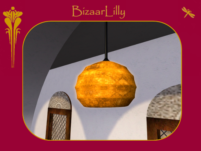 Chinese Scripted Lantern ~ Mustard