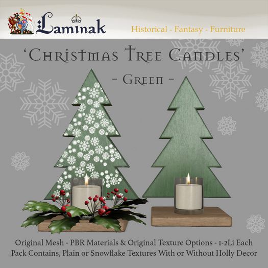 Laminak - Christmas Tree Candles - Green Pack