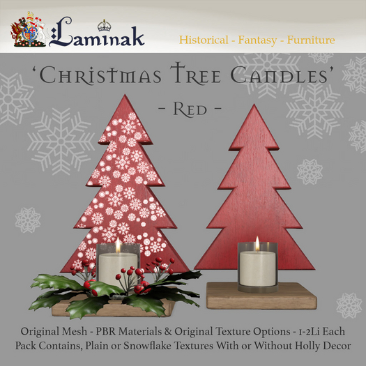 Laminak - Chrsistmas Tree Candles - Red Pack