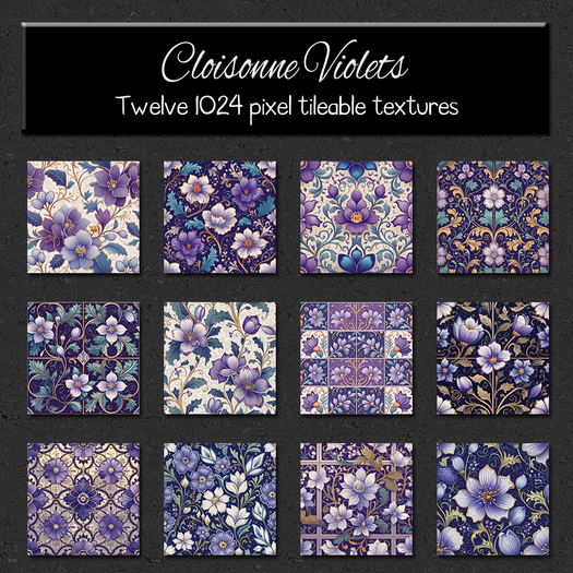 *Wallflowers* Cloisonne Violets