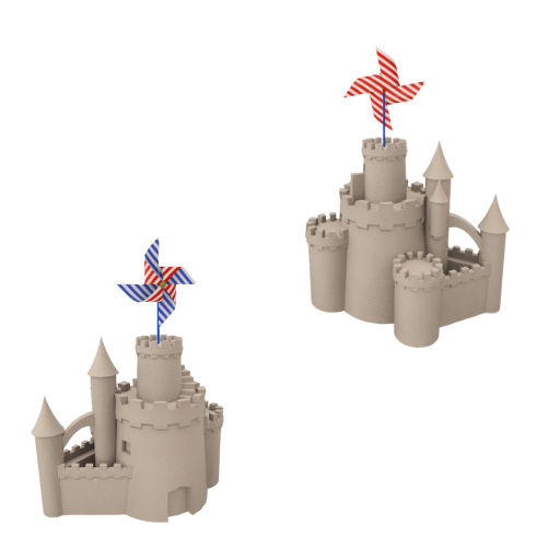 R(S)W  Sandcastle - Castle Pinwheel RARE