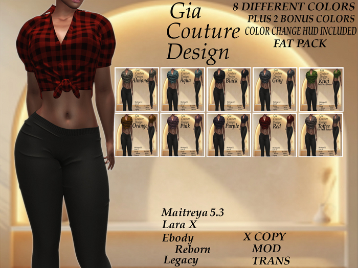 "GCD" Syrona Tied Crop Top FAT PACK