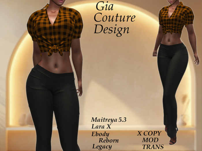 "GCD" Syrona Tied Crop Top Orange