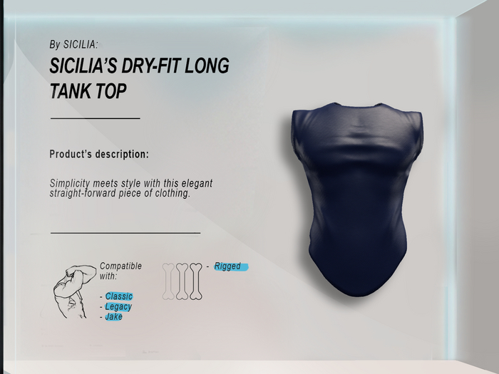 SICILIA'S DRY-FIT LONG TANK TOP