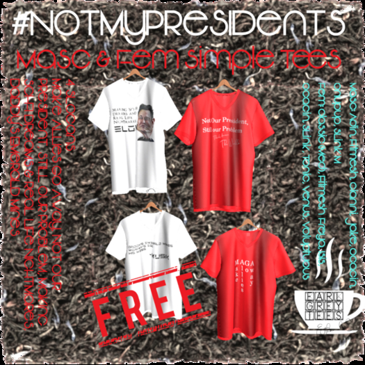 Earl Grey Tees - #NotMyPresidents Freebie Pack