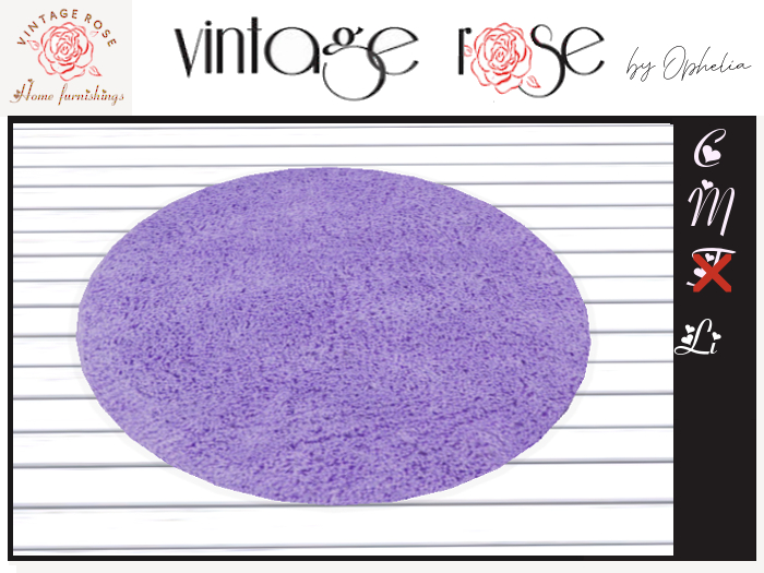 {VR} Circular rug  ~Lilac~ 