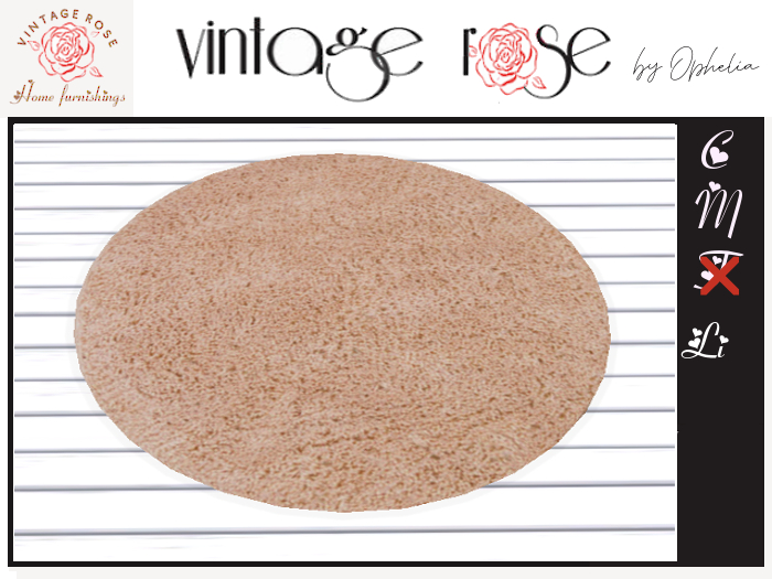 {VR} Circular rug  ~Beige~ 