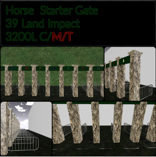 Horse Racing starting gate boxed