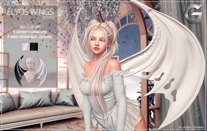 {geek} Elyos  Bento Wings - Black White Pack