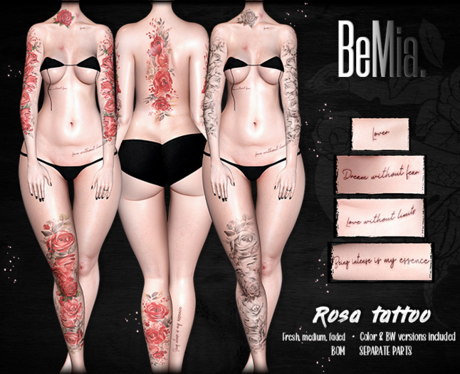 BeMia. Rosa tattoo 