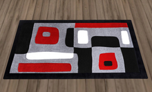 Red & Gray Shapes Rug 2