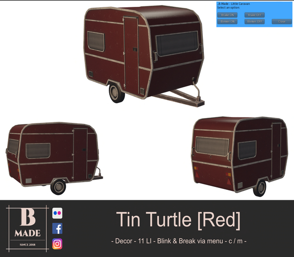B-Made - Tin Turtle Caravan [Red]
