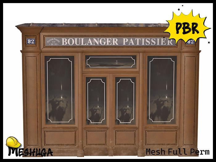 Meshuga PBR Store Front Modular Shop Backdrop FULL PERM MESH 