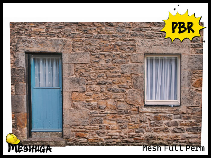 Meshuga PBR Rural House Facade Backdrop FULL PERM MESH