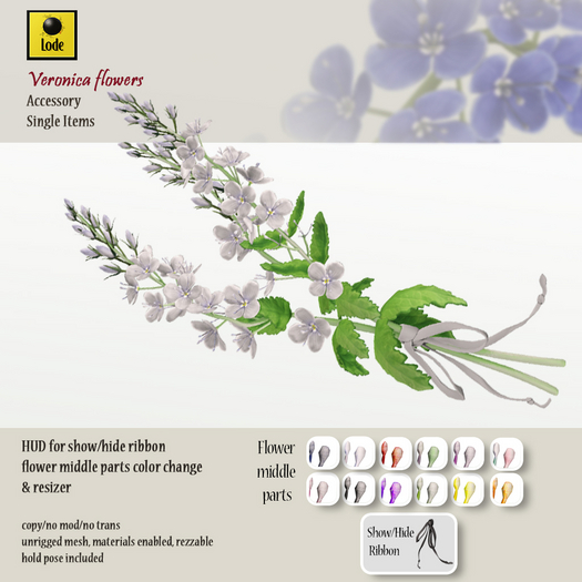 *LODE* Hand Accessory - Veronica Flowers [white]