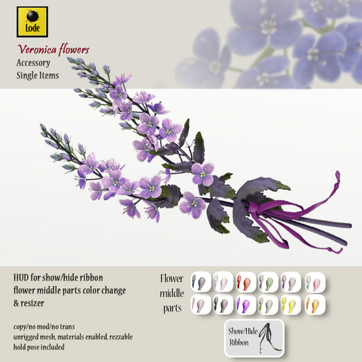 *LODE* Hand Accessory - Veronica Flowers [violet]