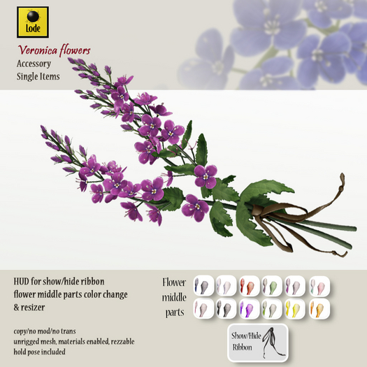 *LODE* Hand Accessory - Veronica Flowers [purple]