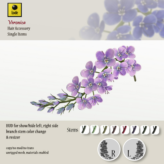 *LODE* Hair Accessory - Veronica [violet]