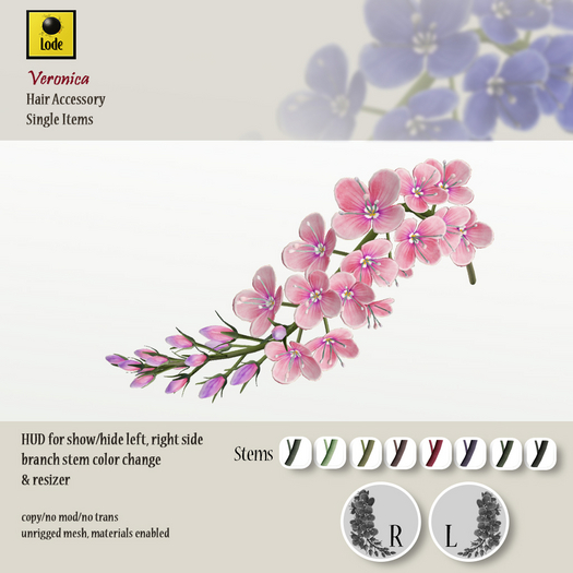 *LODE* Hair Accessory - Veronica [soft pink]