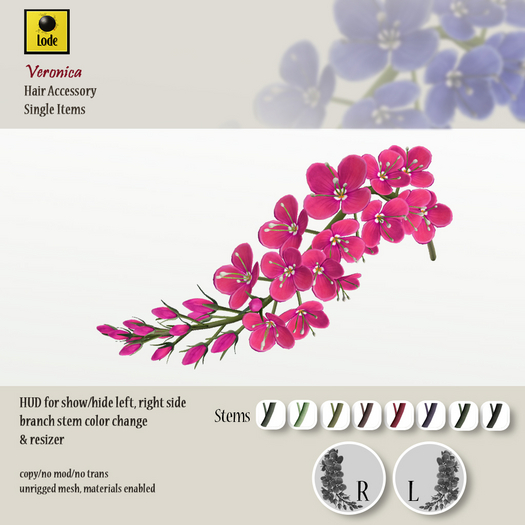 *LODE* Hair Accessory - Veronica [pink]