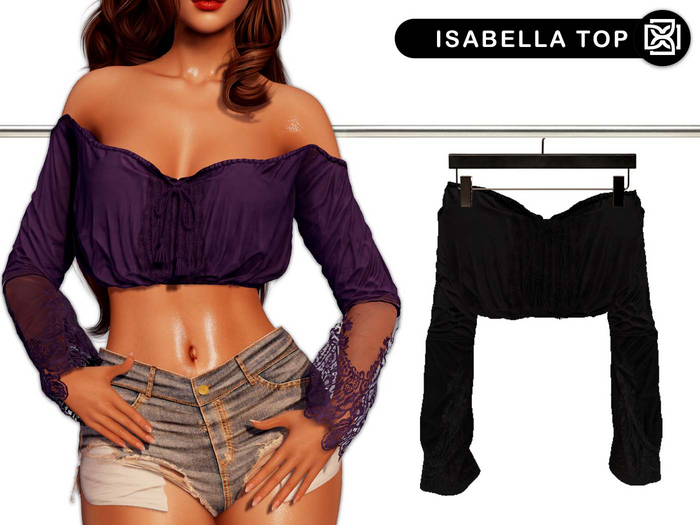 Addams "Isabella" Mesh Shirt for Maitreya, Belleza, Slink #41