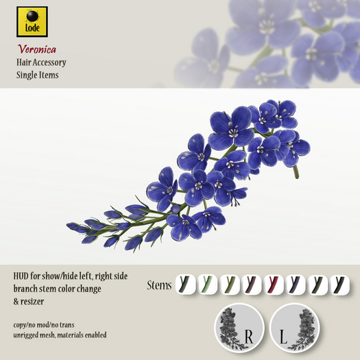 *LODE* Hair Accessory - Veronica [blue]