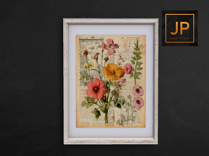 14.DD Layla Floral Art Frame A Boxed
