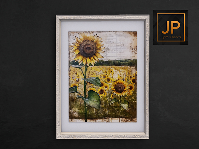 13.DD Layla Sunflower Fields Art Frame Boxed