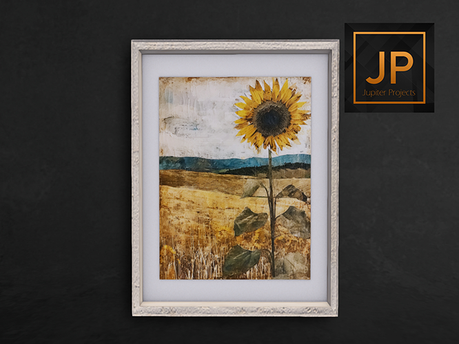 12.DD Layla Sunflower Art Frame Boxed