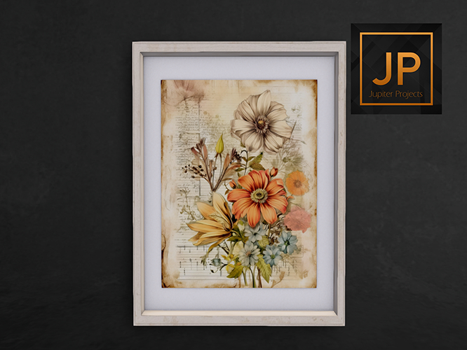 11.DD Layla Floral Art Frame Boxed