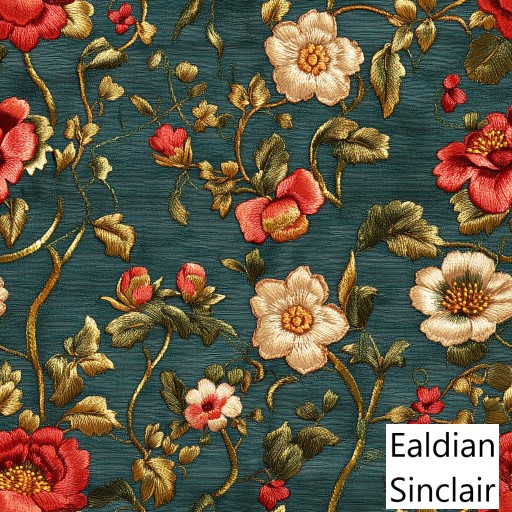 Embroidery on Silk Seamless Texture