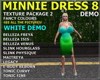 MINNIE DRESS 8 - WHITE DEMO - (BOXED) - (UNPACK!)