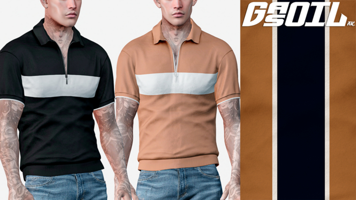 [GL - inc.] - Matt Polo White Brown Blue