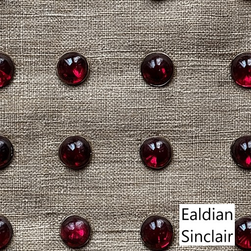 Linen With Cabochon Garnets Seamless Texture