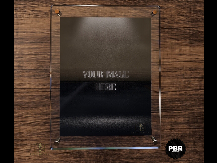 LUSH HOMES-GLASS DISPLAY FRAME-ROSE GOLD